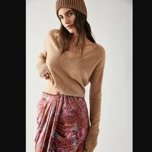 Reserved - NWOT Free People Stellar Cashmere Pullover Camel XS